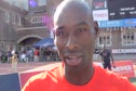 Bernard Lagat after 2:48 split USA vs World DMR Penn Relays 2011