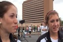 Ashley Isham & Megan Tendell Pre-race 2010 Congress Ave Mile