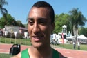 Ashton Eaton after a sprinkle of events at the 2012 Mt SAC Relays