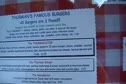 The Thurman Cafe Menu