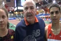 Matt Centrowitz with Dad and sister Lauren Centrowitz after Millrose Games 2012