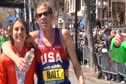 Ryan Hall at finish line after American Record time 2:04:58 at 2011 Boston Marathon