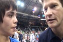 Krause Mixing It Up With The Kids During Warm Up