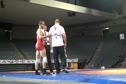 Travis and Trent on Stage After Travis Wins WTT