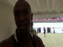 Gerald Phiri after 100 prelim London Diamond League - Aviva London Grand Prix 2011 {# Day 1 Interveiws]