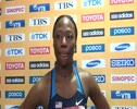 Marshevet Myers after 100 meter final Daegu 2011 World Championships