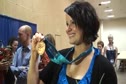 2000 US Olympian Elise Ray with her New Olympic Medal