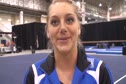 2008 Olympian Sam Peszek after her NCAA Debut