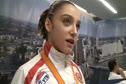 Alyia Mustafina after winning Silver Medals in both the Vault and Bars Finals