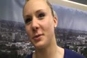 Ariella Kaeslin of Switzerland after finishing a close 4th in the Vault Final