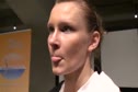 Bridget Sloan of USA after competing 2 Events in Wolrds Prelims