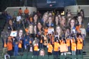 Florida Fans with the Giant Face Cutouts