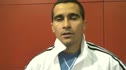 Former World High Bar Champion Vlasios Maras of Greece after Podium Training