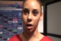 Mattie Larson of USA after competing All Around in Worlds Team Prelims