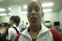 Sabrina Vega of USA after hitting 4 events in Team Qualification sabrina vega