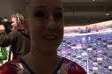 Sanne Wevers of Holland after Earning a Named Element on Beam and a 9th place Team Finish