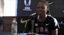 USA Women's USA vs World 4x400m Relay Press Conference Penn Relays 2011