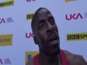 Dwain Chambers (Belgrave Harriers) after qualifying for the 100m Semi Final at the 2010 National Championships