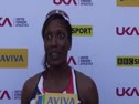 Joice Maduaka (Woodford Green & Essex Ladies) after qualifying for the 400m Final at the 2010 National Championships