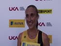 Lisa Dobriskey (Ashford) after qualifying for the 1500m Final at the 2010 National Championships