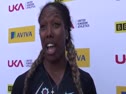 Montell Douglas (Blackheath and Bromley Harriers) after qualifying for the 100m Semi Final at the 2010 National Championships