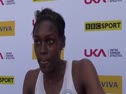 Perri Shakes-Drayton (Victoria Park & Tower Hamlets) after qualifying for the 400m Hurdles Final at the 2010 National Championships
