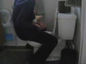 two month old at the potty