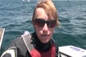 Jack Jorgensen and Samantha Gebb At Home in 420 Race 1