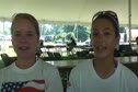 Meg and Alex Staying Cool Before Girls Nationals
