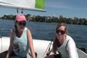 Tufts' Catherine Swanson and Sara Carnahan After Race 11A