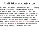 2010 Rule Change 2 - Definition of Obstruction