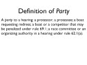 2010 Rule Change 4 - Definition of Party