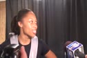 Allyson Felix after winning her 100 Prelim 2010 USA Champs