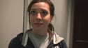 Maggie Infeld balancing running with Med School at the Elite Mile at the New Balance Games