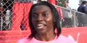 Nicole Leach after 4x4 at 2010 Mt SAC Relays