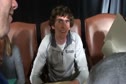 Garrett Heath hangs onto the secret behind his pecial pancakes while signing autographs before the 2011 Foot Locker CC Championships