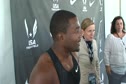 Justin Gatlin after M 100 first round at the USATF Outdoor Championships 2011
