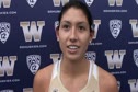 Justine Johnson of Washington after 4.45 1600 DMR split at the 2012 UW Invitational