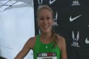 Lindsay Allen with dad Spencer after W steeple semi at the USATF Outdoor Championships 2011