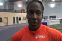 Sharon Day after winning the pentathlon at the 2012 UW Invitational