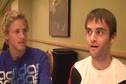 Stanford alum Brett Gotcher and future Cardinal Kenny Krotzer at press conference - Jim Ryun Dream Mile