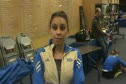 Mattie Larson after competing all around in her NCAA debut at UCLA